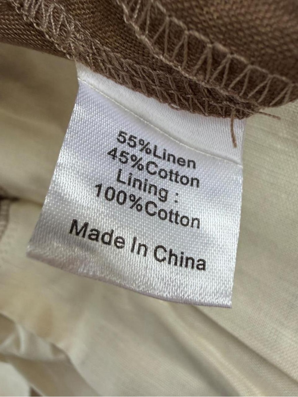 NWT TUCKERNUCK Mocha and Cream Cotton Linen Izzie Dress - Picture 8 of 8